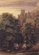 William Turner of Oxford A Scene in the vicinity of a Baronial Residence in the reign of Stephen (mk47) china oil painting artist